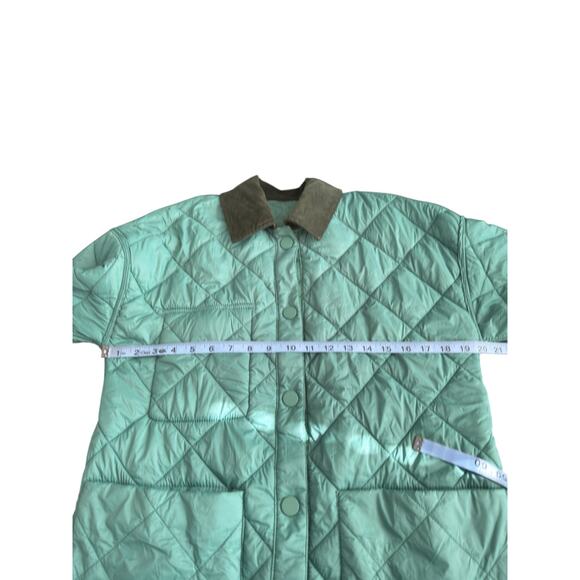 NVLT Quilted Velour Reversible Field Jacket Green Barn Coat Fairy Whimsy Small - Picture 15 of 16